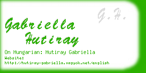 gabriella hutiray business card